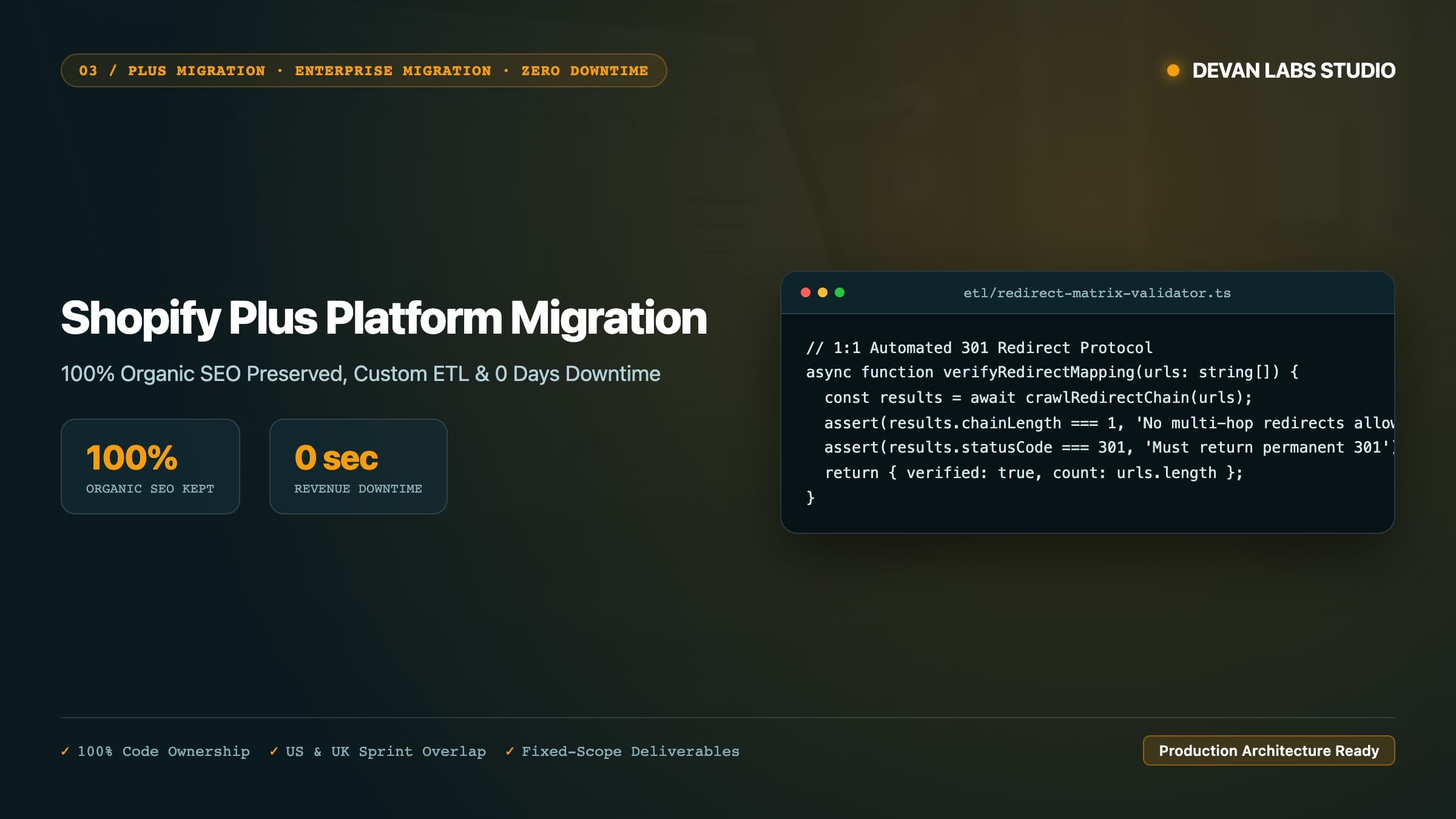 Platform migration to Shopify & Plus